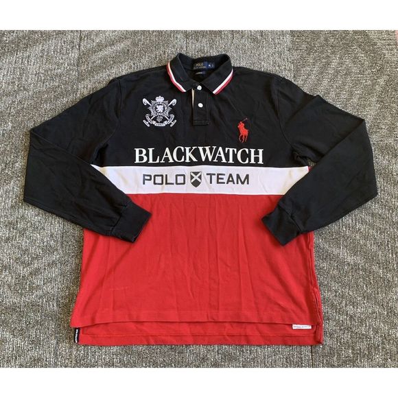 Polo Ralph Lauren Other - Polo Ralph Lauren Shirt Men’s XL Black  Blackwatch Polo Team Long Sleeve Rugby